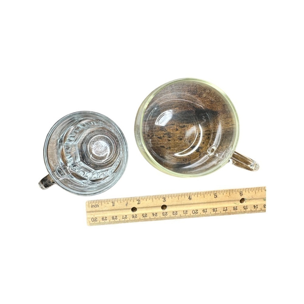 Two Small Glass Cups w/Handles โจ - Picture 2 of 6
